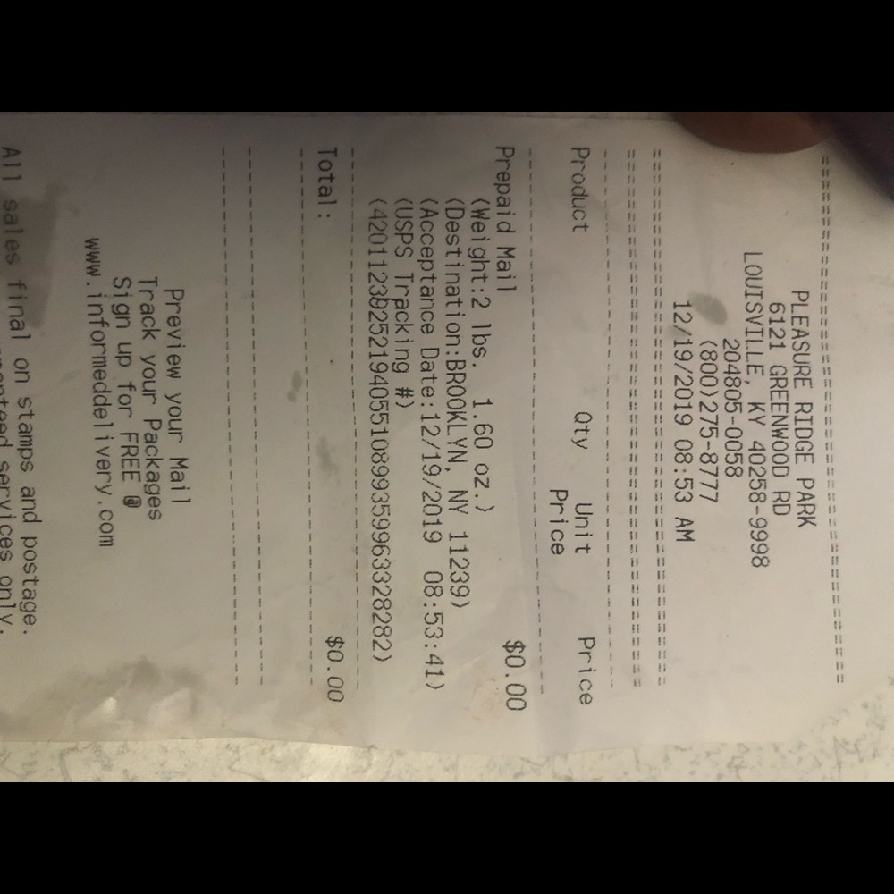 Proof of tracking